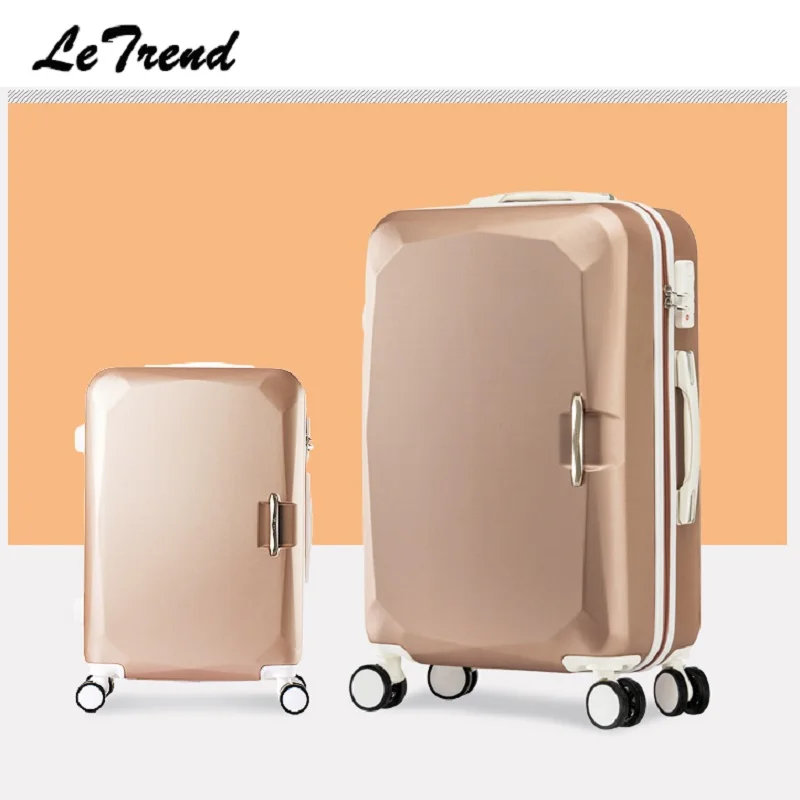 

Letrend Fashion Women Suitcases Wheel Trolley Rolling Luggage Spinner Korean password Travel Bag Carry on Luggage Hardside Trunk