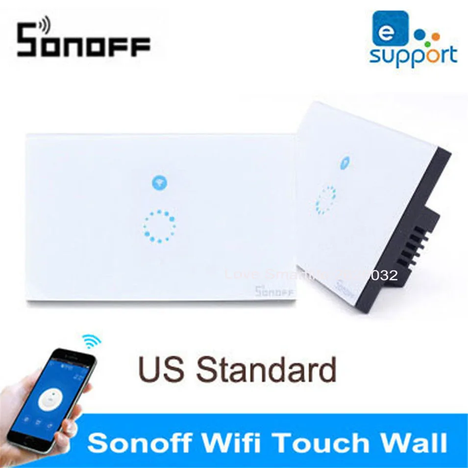 ITEAD sonoff Wi-Fi сенсорный выключатель EU/US Интеллектуальные 1 способ света Панель умный