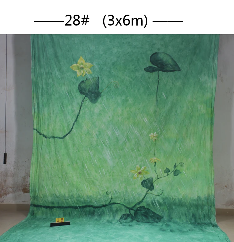 

Professional Custom 3x6M Hand Painted muslin photo background,natural scenic flower photography backdrops wedding 28
