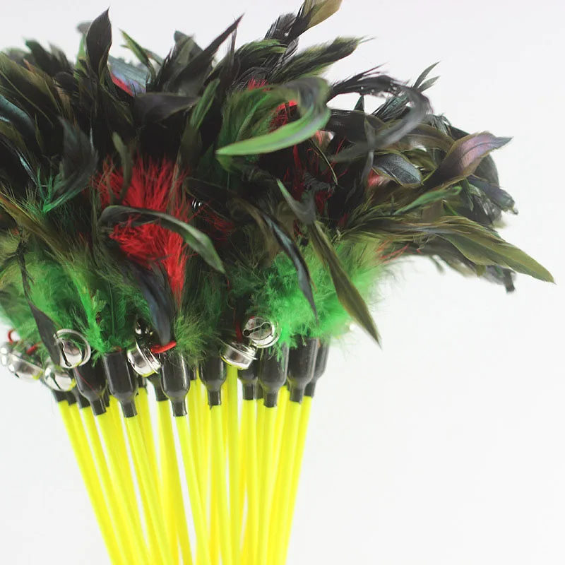 Игрушка для кошки с перьями и колокольчиком|Игрушки кошек| |