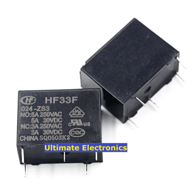 5 шт. оригинальный HF33F 024 ZS 3 JZC 33F ZS3 контактный изменения 3A реле|Интегральные схемы|