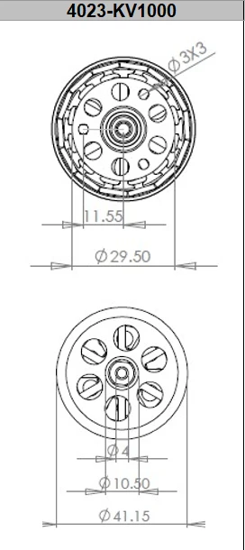 FMS 1400 мм 1 4 м B25 B 25 мотор 4023 KV1000 1000KV Predator PRKV1000 радиоуправляемый самолет вертолет