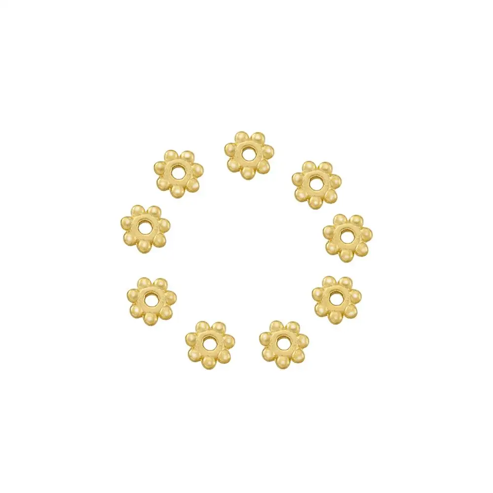 

1000 шт золотой сплав разделительные бусины для DIY ювелирных изделий оптом 4,5x1,5 мм, отверстие: 1 мм F80