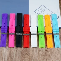 mens watch accessories silicone strap 20mm pin buckle watch sports waterproof rubber strap men and women watch strap