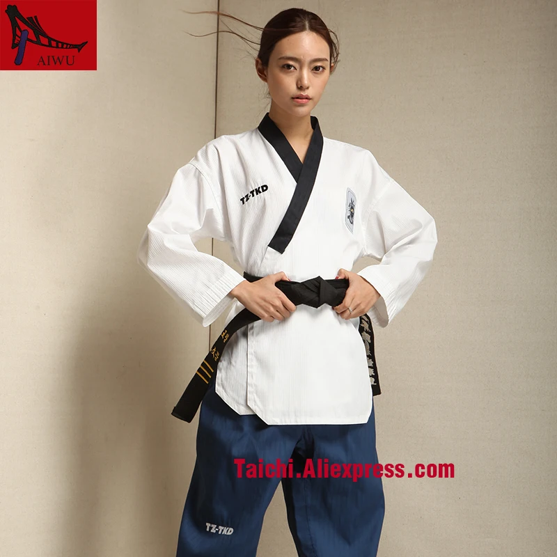 Боевые искусства TKD Tae Kwon Do Корея v образный вырез для взрослых Тхэквондо форма