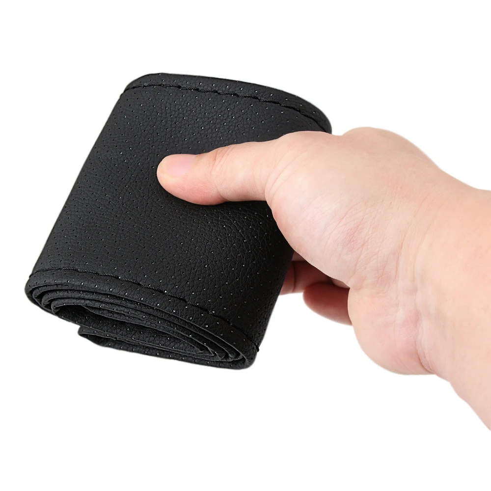 Чехлы рулевого колеса автомобиля DIY коса из мягкой кожи для KIA RIO Ford Focus Hyundai IX35 Solaris