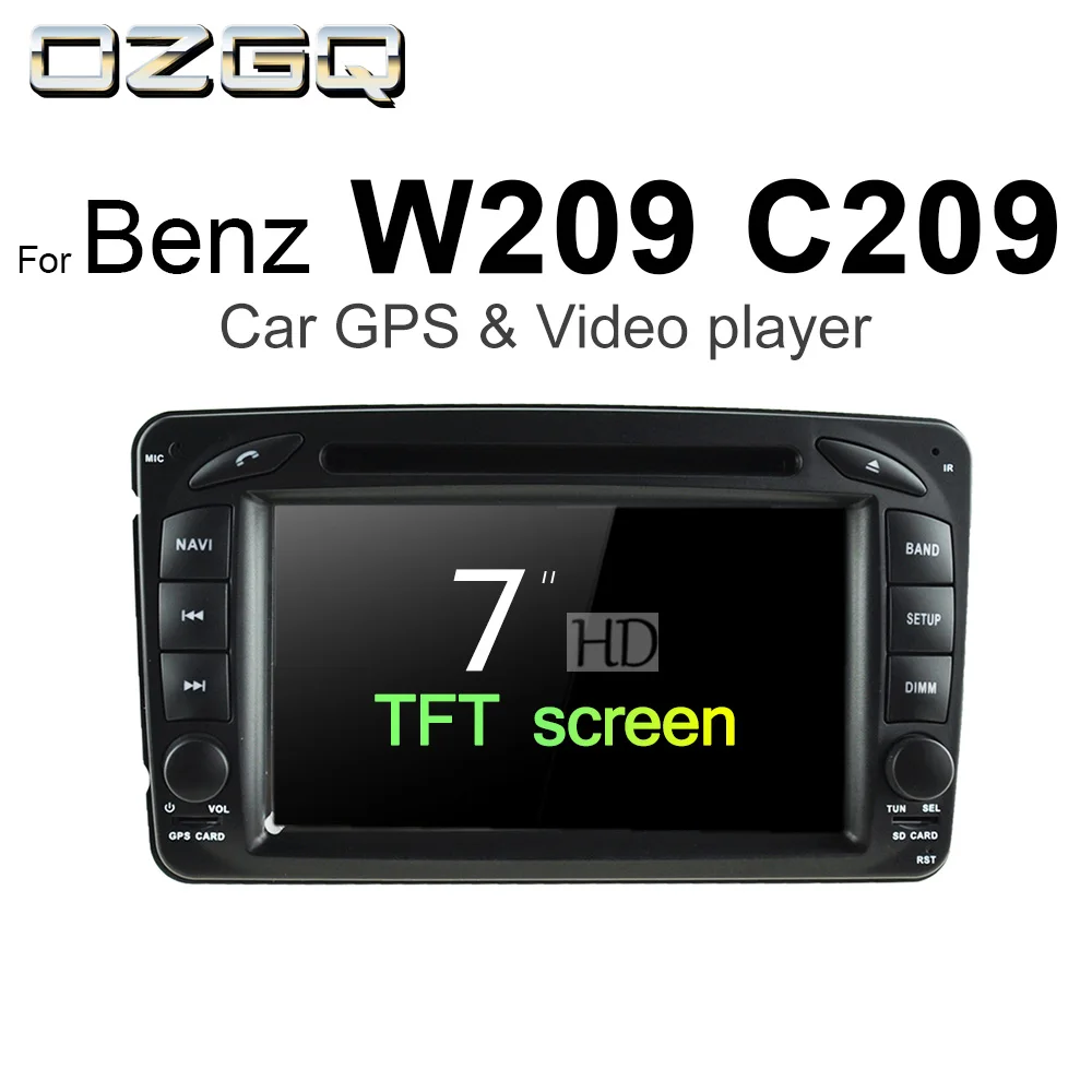 OZGQ Android 7 1 автомобильный dvd плеер для Mercedes Benz W209 C209 CLK Class 2002 2009 Авто GPS Navi BT Радио ТВ