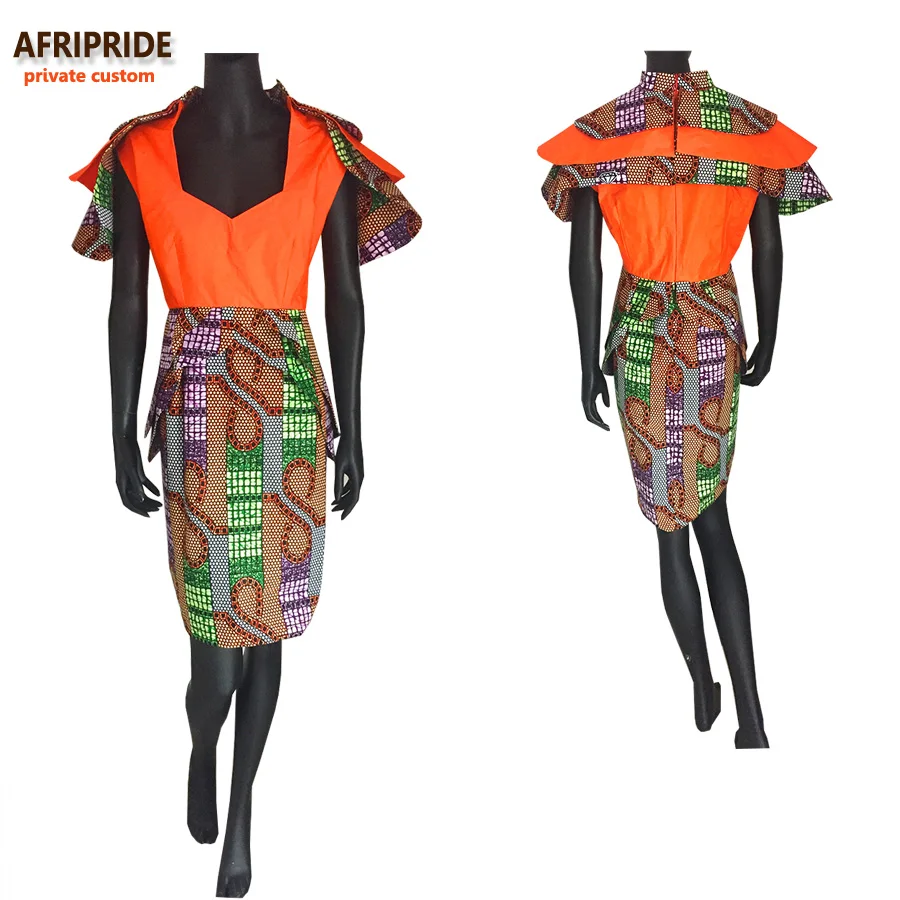 2019 Африканское женское платье AFRIPRIDE Частный заказ Лето Повседневная складчатая