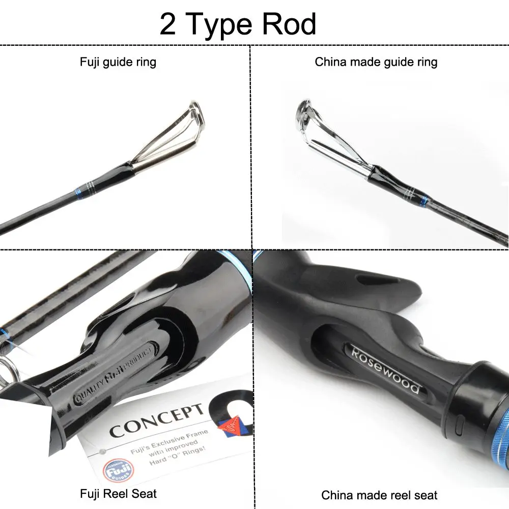 RoseWood JIG CASTER(632) 1,95 м PE 1-3 Тяжелая лодка медленная отжимная Удочка приманка для соленой воды вес макс 200 г медленная удочка для джига Fuji