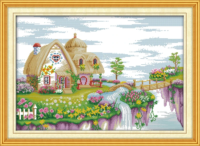 Набор для вышивки крестиком Dream land place 18 карат 14 11 | Дом и сад