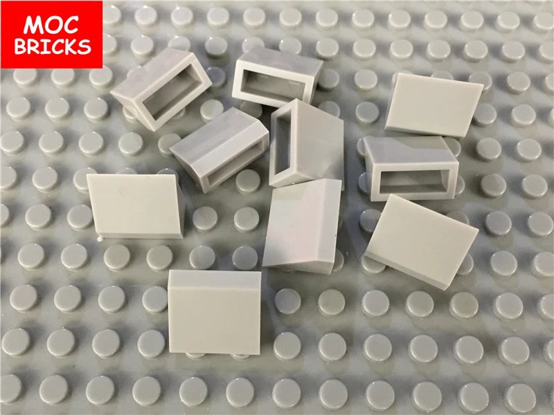 50 шт./лот MOC Кирпичи DIY № 183a светло-серый склон кирпичи 1x2 Обучающие строительные