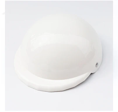 White Мини бык рога собаки мотоциклетные шлемы для ABS шляпа для животных пластиковая защита головы Тедди собачка аксессуары Алмазная наклейка крышка для солнца - Цвет: White