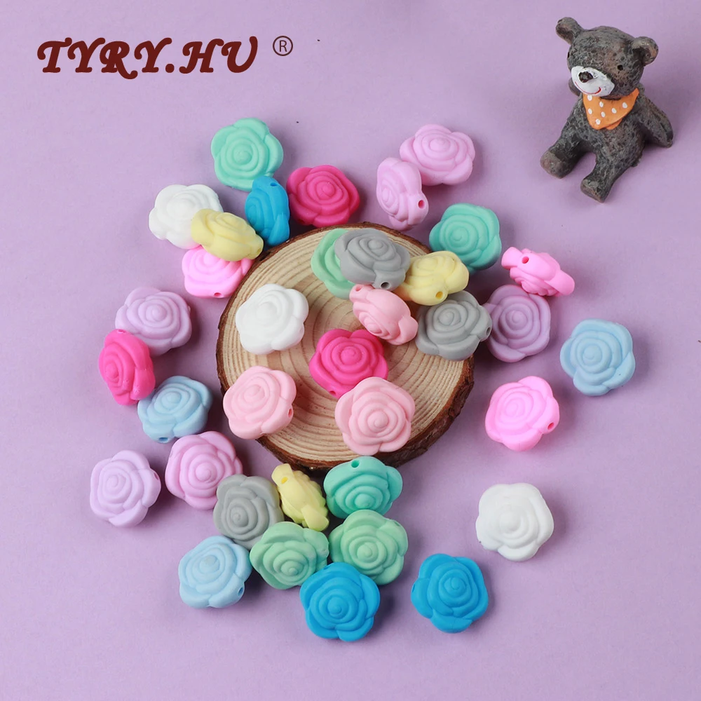 Силиконовые шарики с героями мультфильмов TYRY.HU 20 шт./лот мини розовый цветок