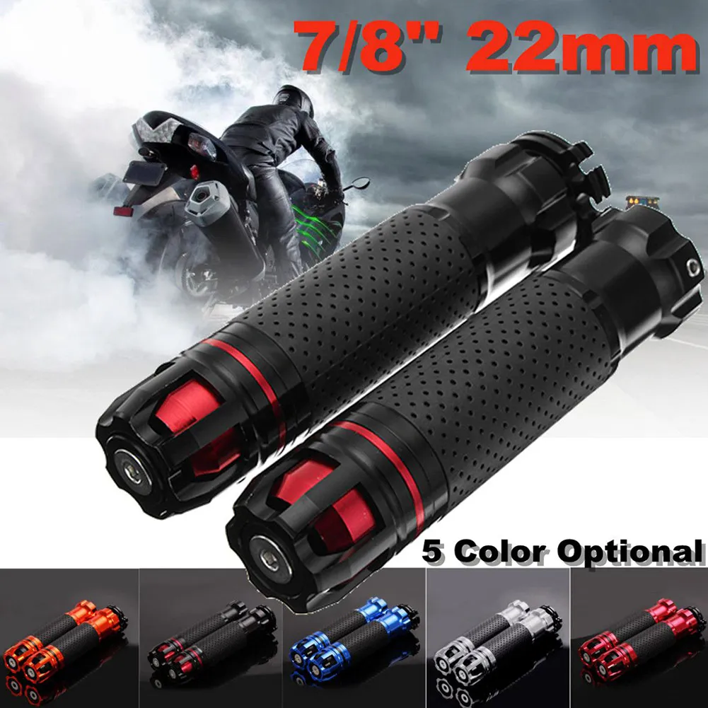 

Hot 1 Pair 7/8" 22mm Motorcycle Throttle CNC Aluminum Alloy Rotatable Handlebar Hand Grips BX