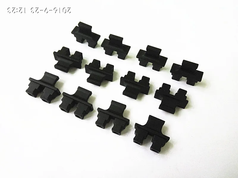 

100 Pcs Black Ethernet Hub Port SC Anti Dust Cover Cap Protector Plug