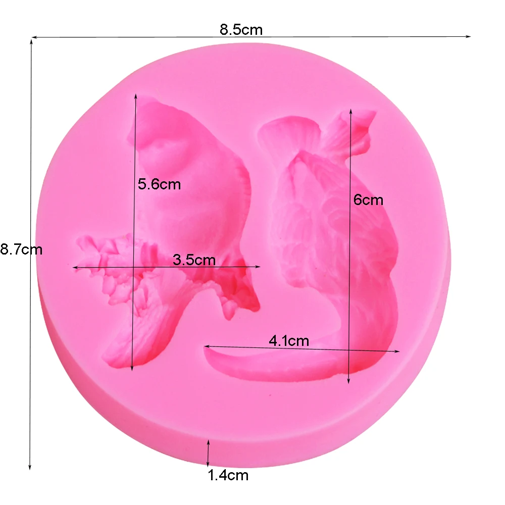 Форма силиконовая для украшения тортов форма попугая птицы эпоксидная УФ-смола