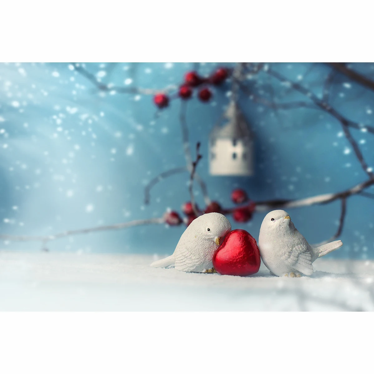 Новый фон для фотосъемки Allenjoy с двумя симпатичными керамическими птицами