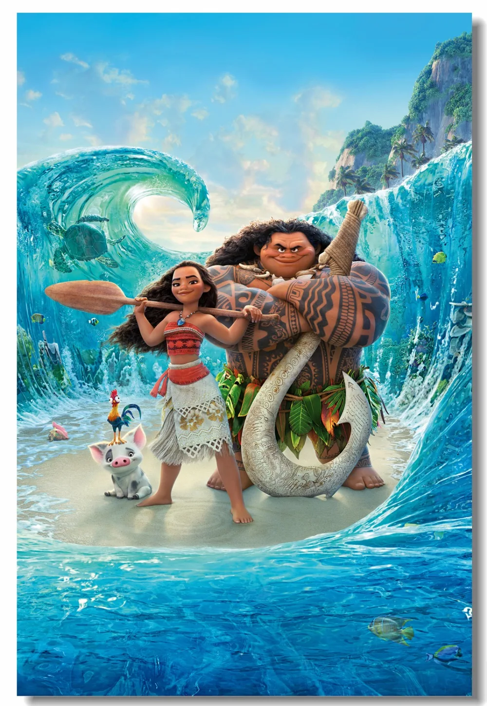 Настенная Картина на холсте Моана Постер Моаны Maui наклейки стену мультяшный