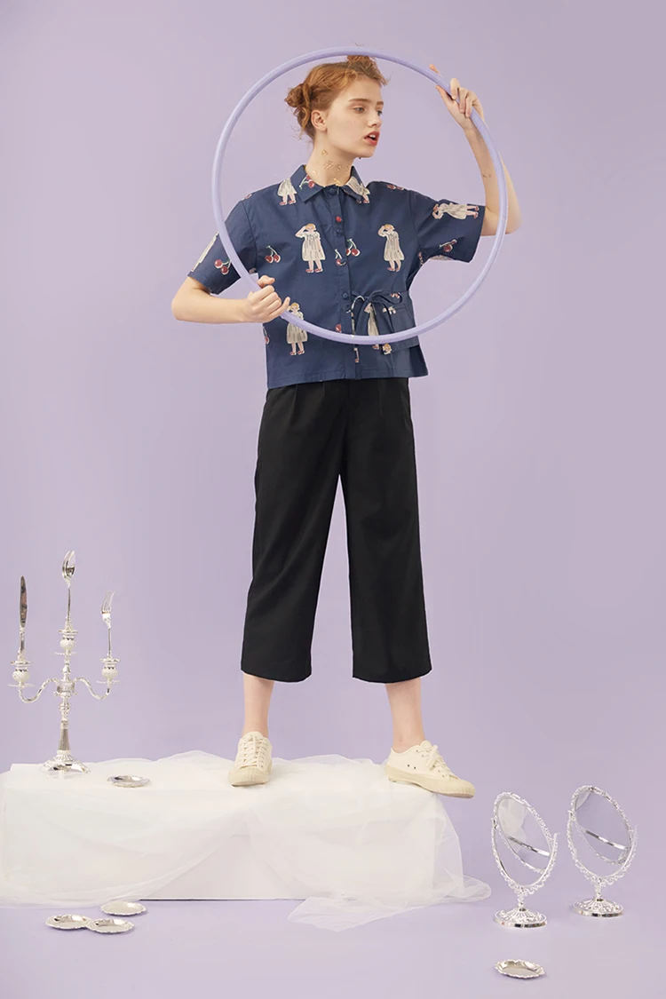 Джинсовые шорты с завышенной талией широкие брюки для девочек в корейском стиле