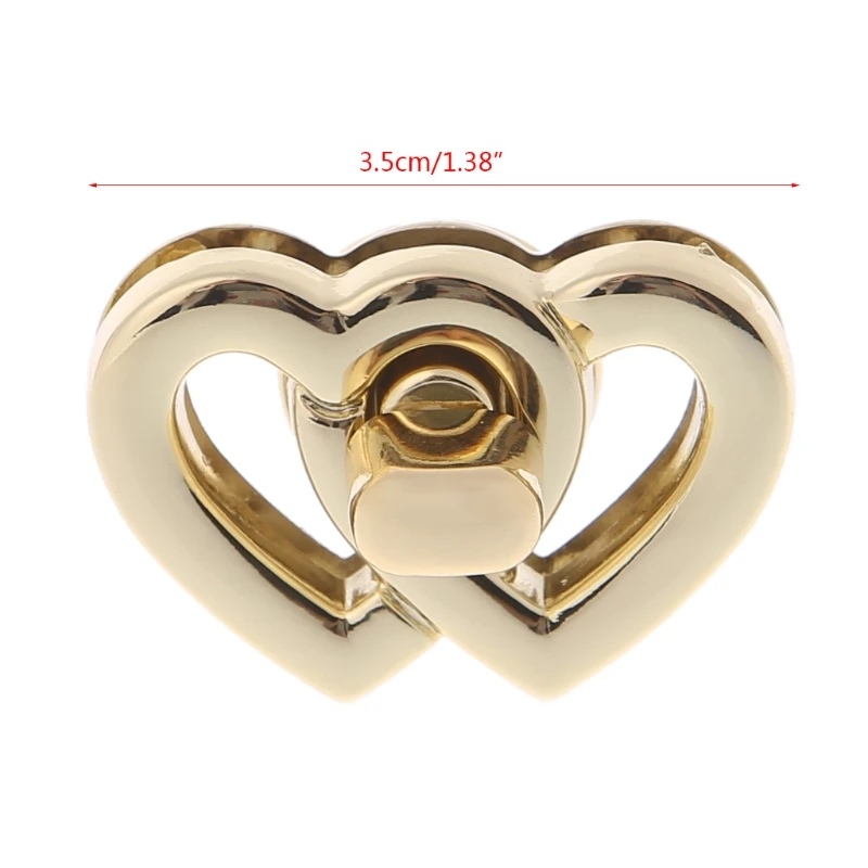 

Metal Heart Clasp Buckles Turn Lock Twist Locks For Handbag Bag Purse Craft DIY Handmade Bag High Quality Bag Lock