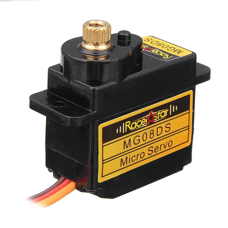 4 шт. Racerstar MG08DS 12g микро-металлическая передача Аналоговый сервопривод для RC