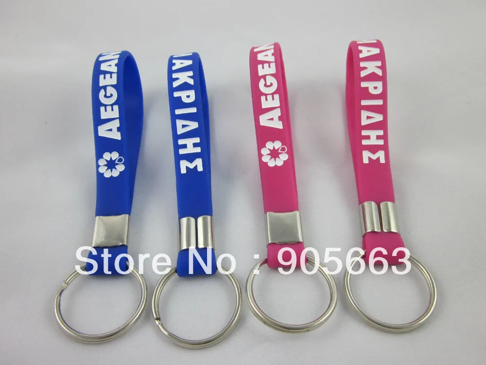 Custom design silicon key holder debossed logo colour filled in promotion gift keyring 100pcs/lot|gifts for graphic designers|gift bag with logogift