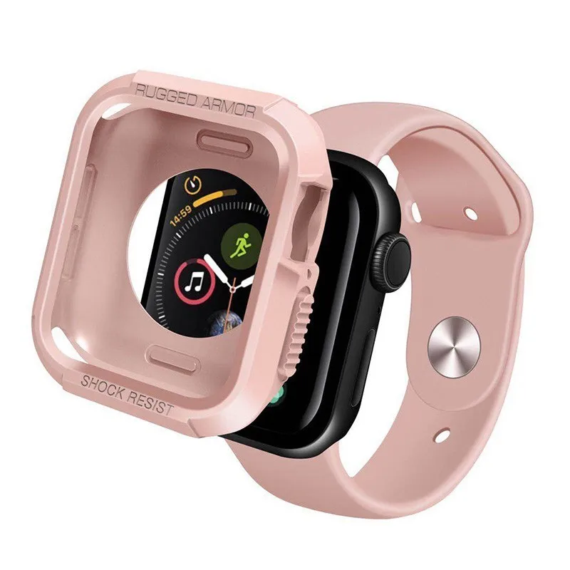 Тонкий ТПУ чехол для часов Apple Watch 4/2/1 40 мм 44 ремешок мягкий прозрачный Защита