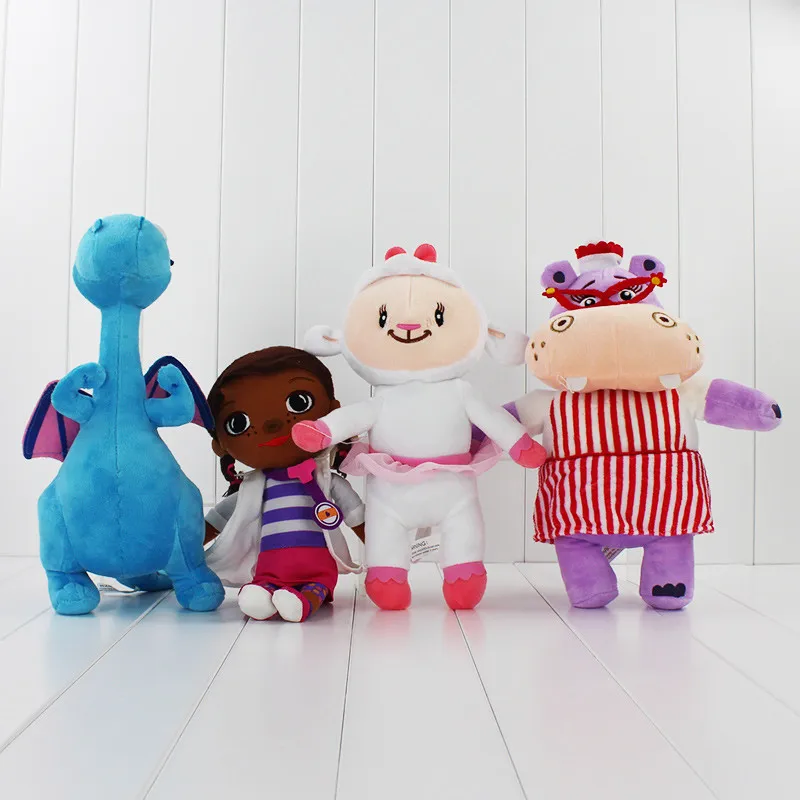 4 стиля милые Doc Mcstuffins Клиника мягкие животные плюшевые мягкие игрушки куклы для детей подарок 27-34 см