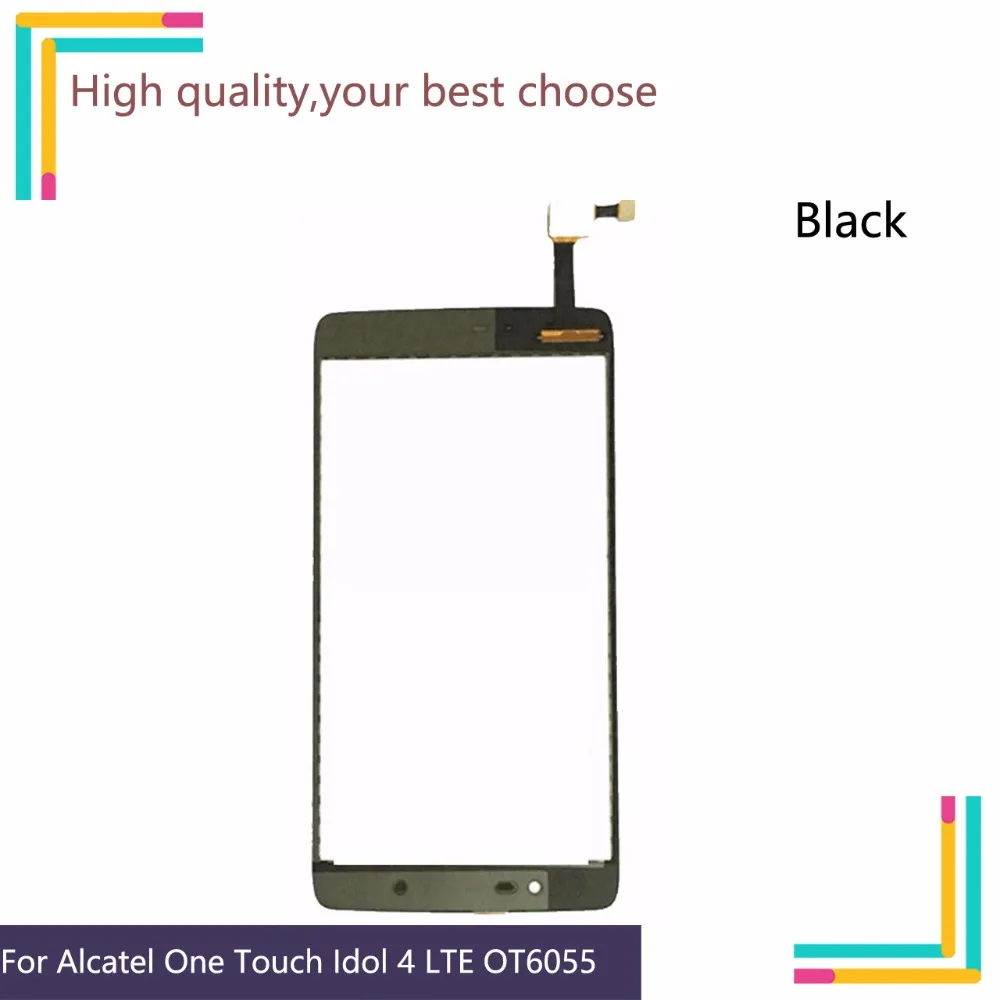 

10Pcs For Alcatel One Touch Idol 4 LTE OT6055 6055 6055P 6055Y 6055B 6055K Touch Screen Panel Sensor Digitizer Front Outer Glass