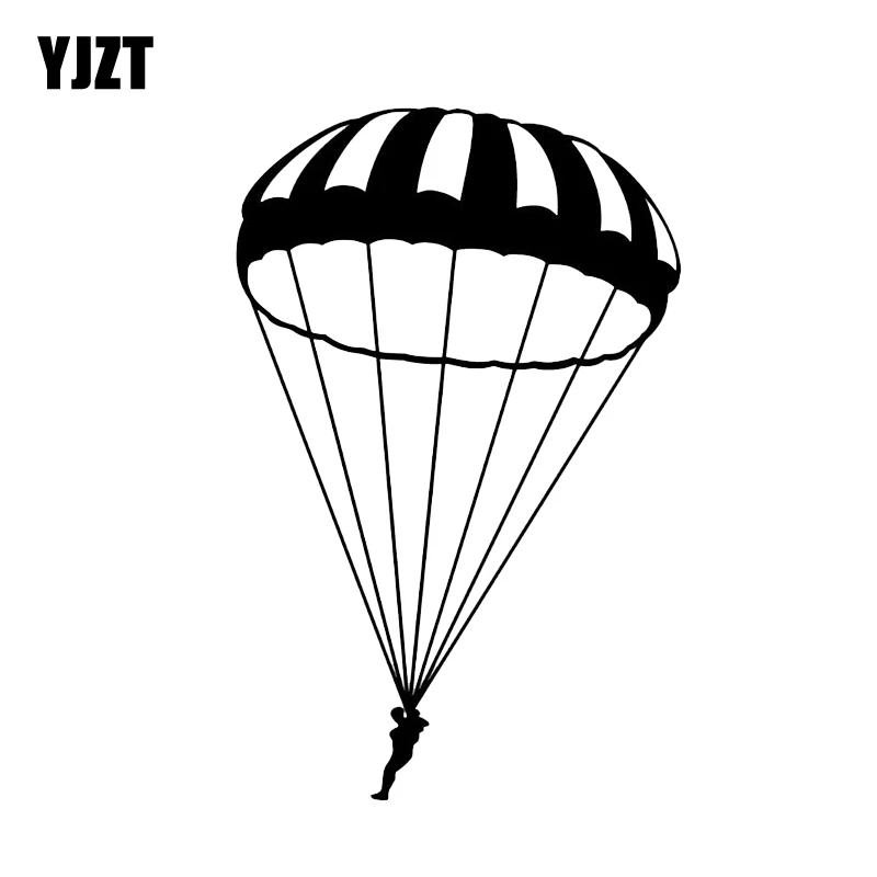YJZT 11 1*17 3 см парашют с парашютом автомобильные наклейки для экстремальных видов