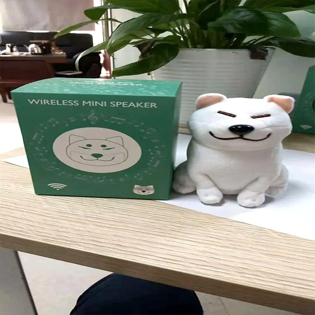Cute Cartoon Plush Dog Wireless Bluetooth Speaker Stereo Super Bass Subwoofer Home Decoration Christmas Gifts R20