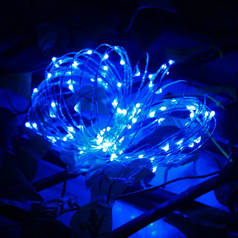 Солнечная энергия сказочный светильник 10 м 100LED медный провод для улицы гостиной