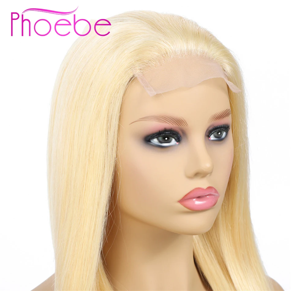Phoebe 4x4 парики из человеческих волос на фронте шнурка #613 1B/27 1B/99J предварительно