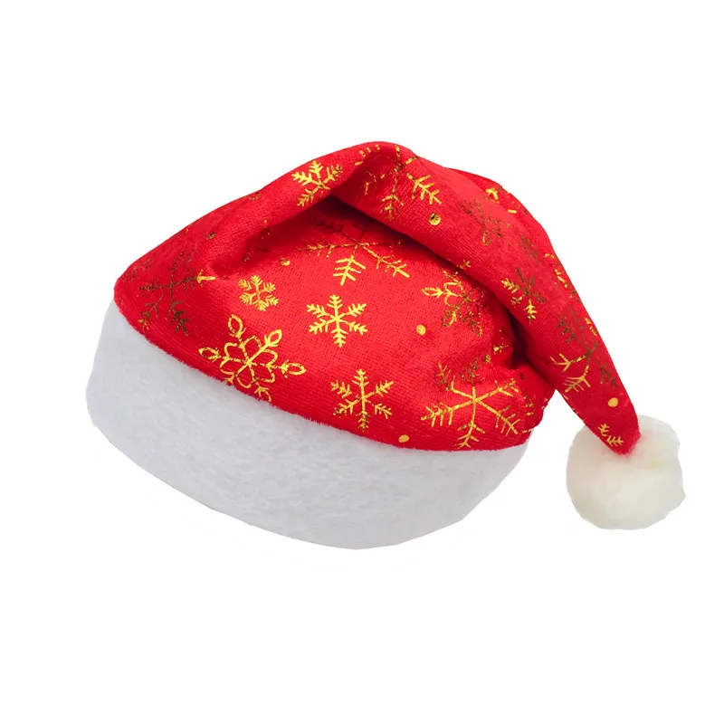 3 ШТ. Рождественские украшения и шляпы сияющие золотые бархатные взрослых