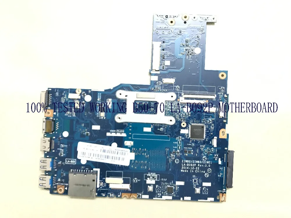 BiNFUL сток, ZIWB2/ZIWB3 LA-B092P материнская плата для ноутбука lenovo B50-70 материнская плата для ноутбука, с процессором CELERON( товар
