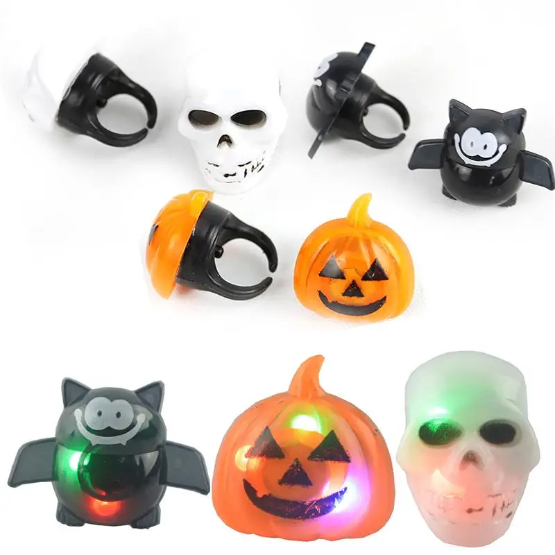 Светящиеся кольца на палец для Хэллоуина 6 шт. | Дом и сад