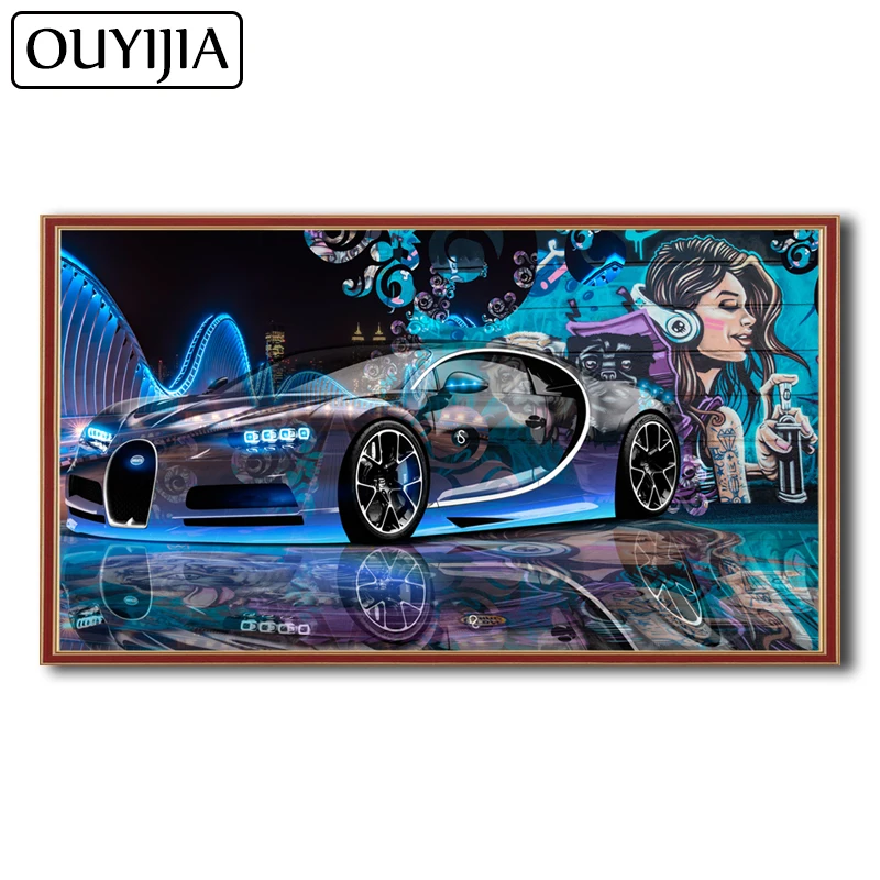 OUYIJIA Ретро 5D алмазная мультяшная картина сделай сам мышечные спицы для
