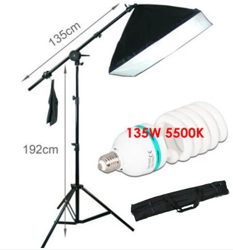135 Вт фотографии лампа непрерывного Освещение Softbox штангу E27 стойка держатель