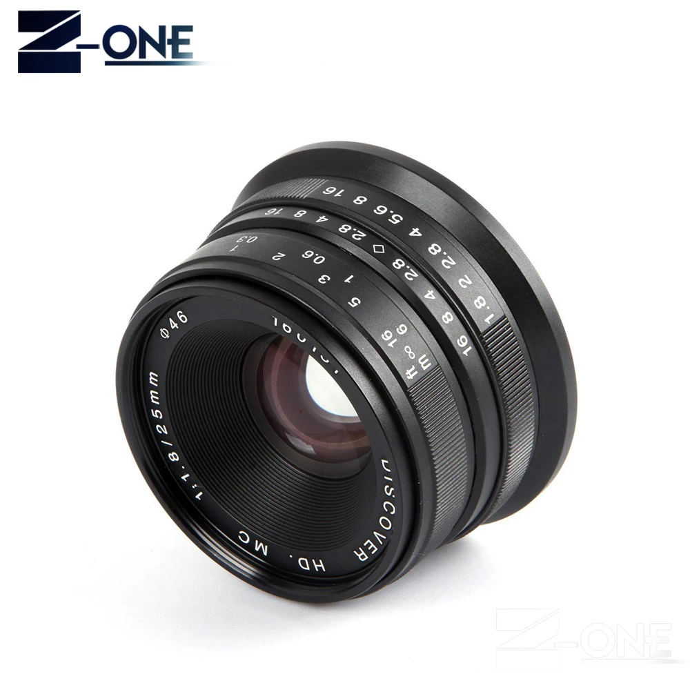 Черный/серебристый 25 мм F/1 8 HD MC объектив ручной фокусировки для Sony E NEX Mount Camera A7 A7R
