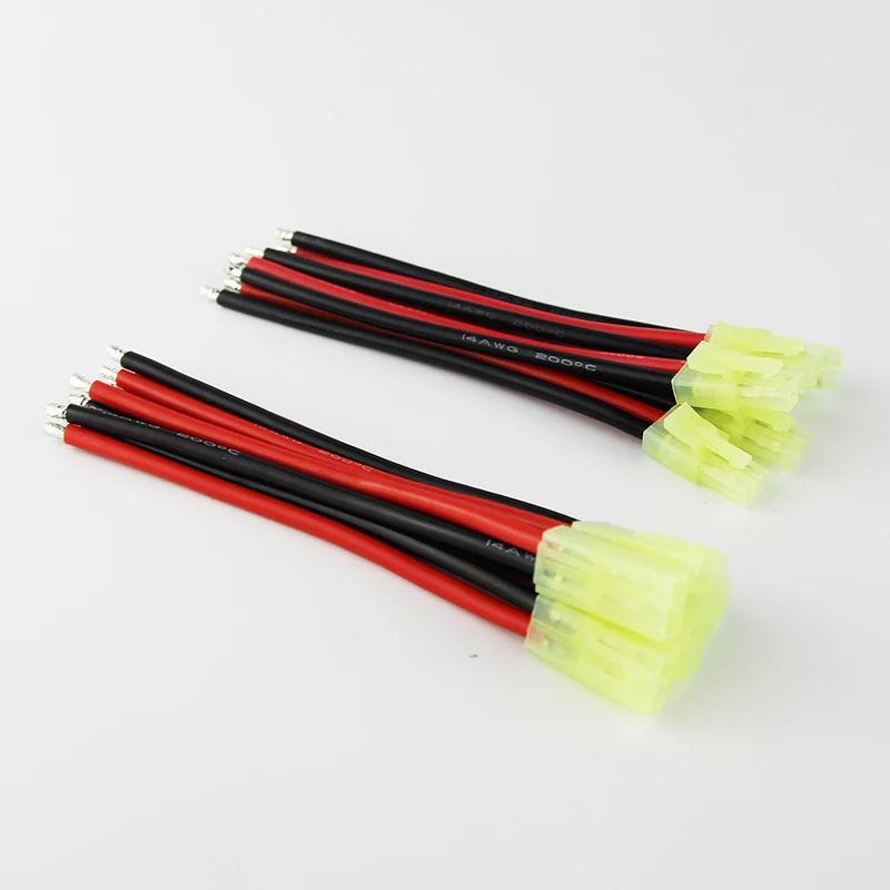 OliYin 5 пар * 14AWG кабель из силикагеля l100мм с мини штекером + разъемами Tamiya для FPV RC