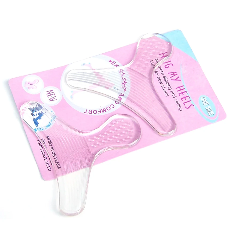 2 шт. невидимые силиконовые гелевые наклейки Rearfoot прозрачные Нескользящие на