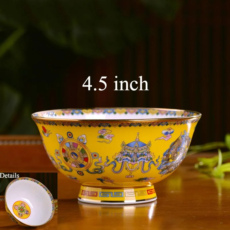 L(4.5inch) 4,5/5/6 дюймов Цзиндэчжэнь Керамика Ramen чаша костяного фарфора посуда тарелка с фруктами Маленькие Пиалы контейнер для лапши Кухня аксессуары - Цвет: L(4.5inch)