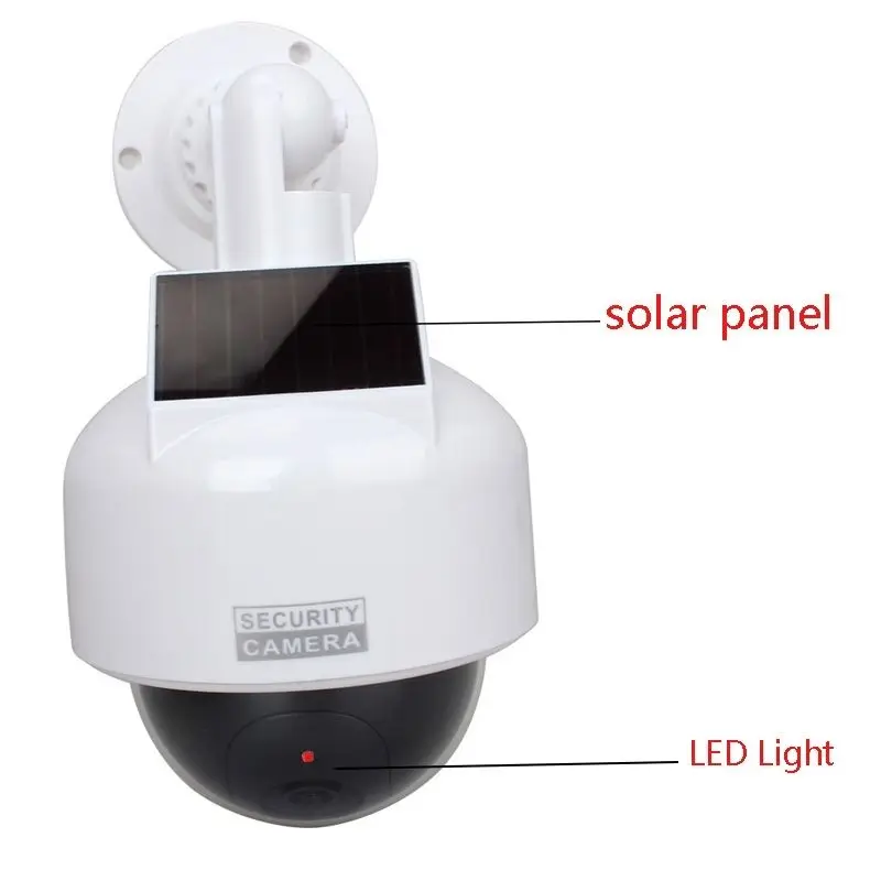 Купольная поддельная камера видеонаблюдения с мигающим светодиодом на