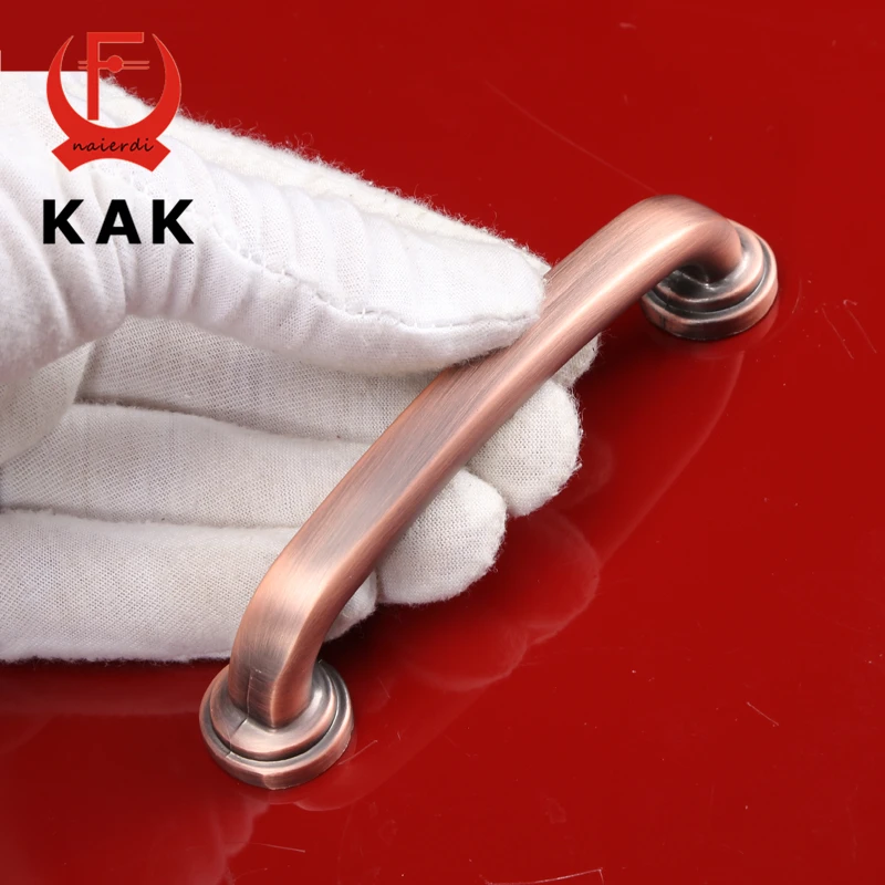 Красные бронзовые винтажные ручки KAK для кухонного шкафа античные дверей ящика