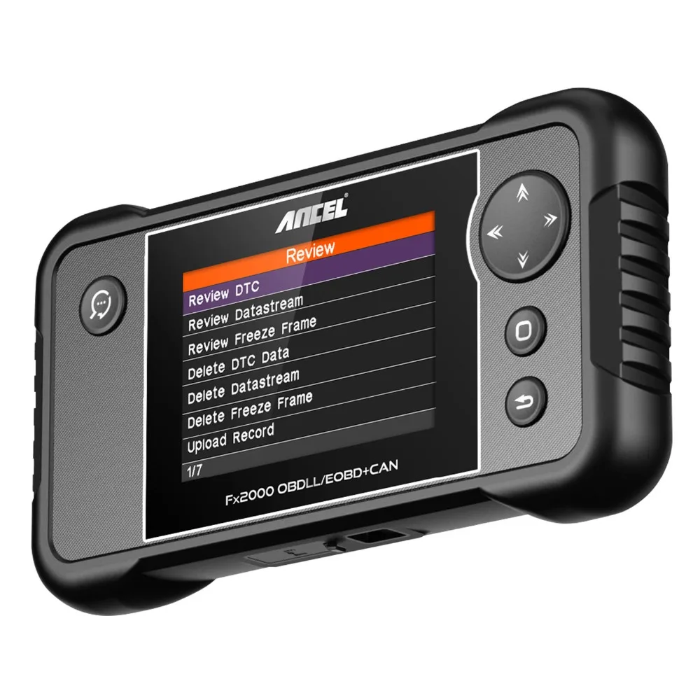 Ancel FX2000 OBD2 считыватель кодов OBDII сканер для двигателя/ABS/SRS/AT Поддержка 8 языков 46 марок автомобилей Авто OBD диагностический инструмент