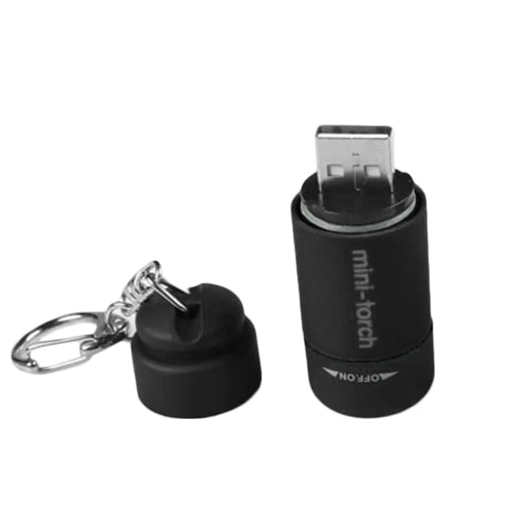 1 шт. портативный мини-брелок Карманный фонарь USB Перезаряжаемый светильник-вспышка лампа 0,5 Вт 25лм многоцветный Мини-фонарь Новинка