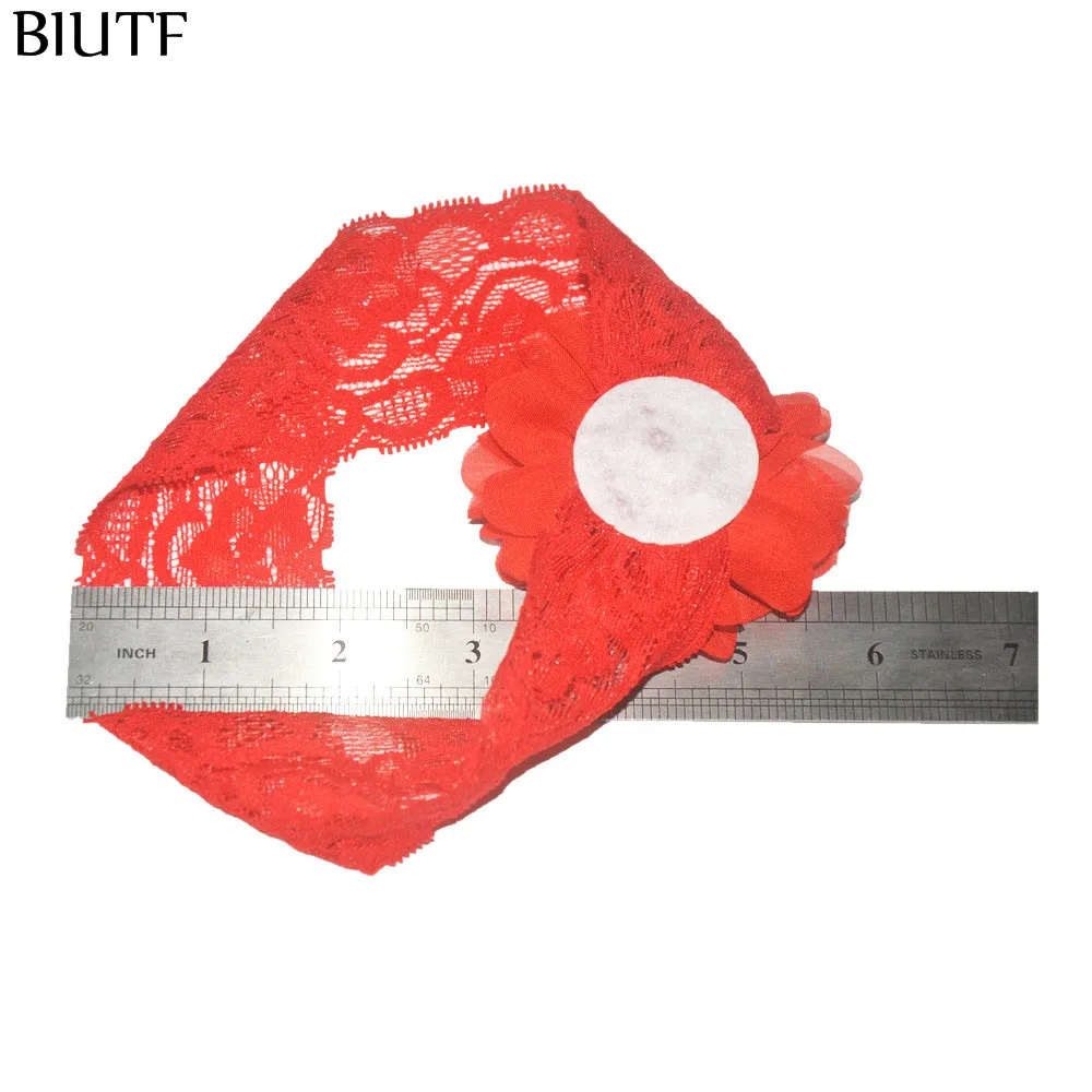 2 шт./лот эластичная Кружевная повязка на голову с пуговицами из горного хрусталя