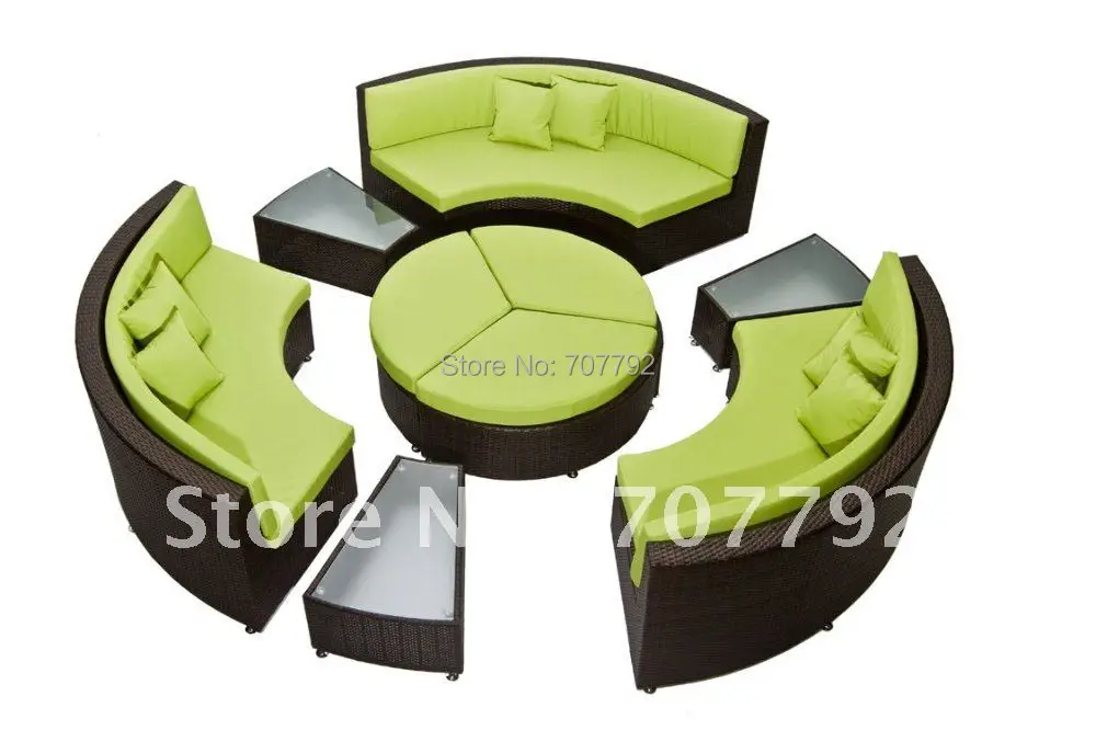 Высокое качество круглый секционный диван набор | Мебель