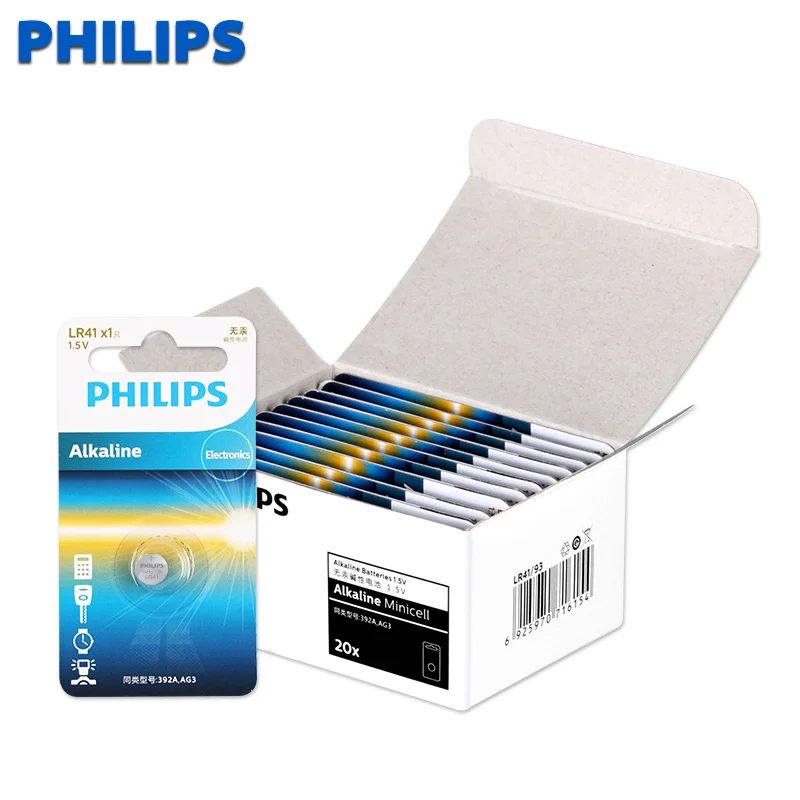 Philips 20 шт. AG3 для часов игрушек пульт дистанционного управления SR41 192 Cell монета