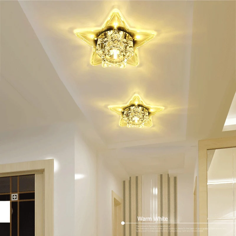 Хрустальный потолочный светильник 3 Вт/5 Вт со звездами светодиодные светильники